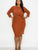 Plus Curve Rust Dress