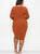 Plus Curve Rust Dress