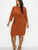 Plus Curve Rust Dress